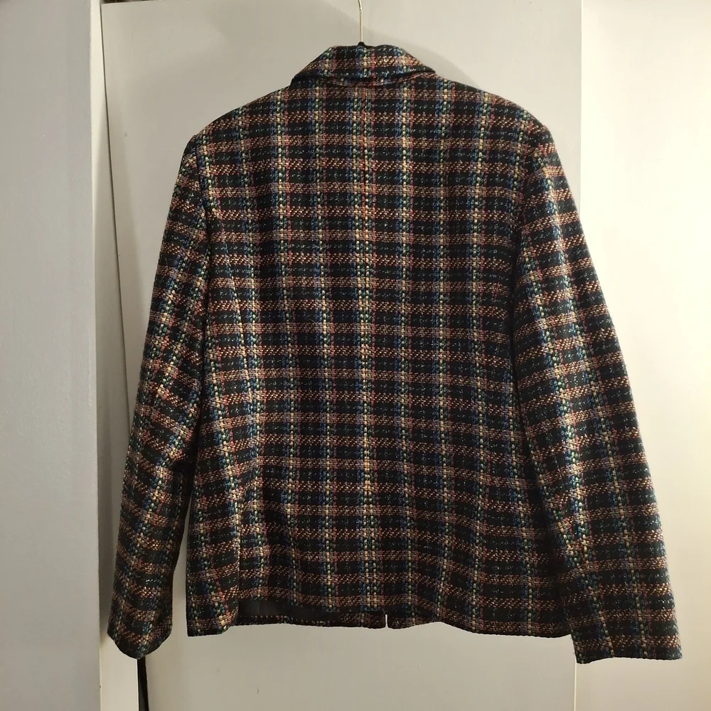 Sag Harbor Women's Classic Multicolor Plaid Jacket